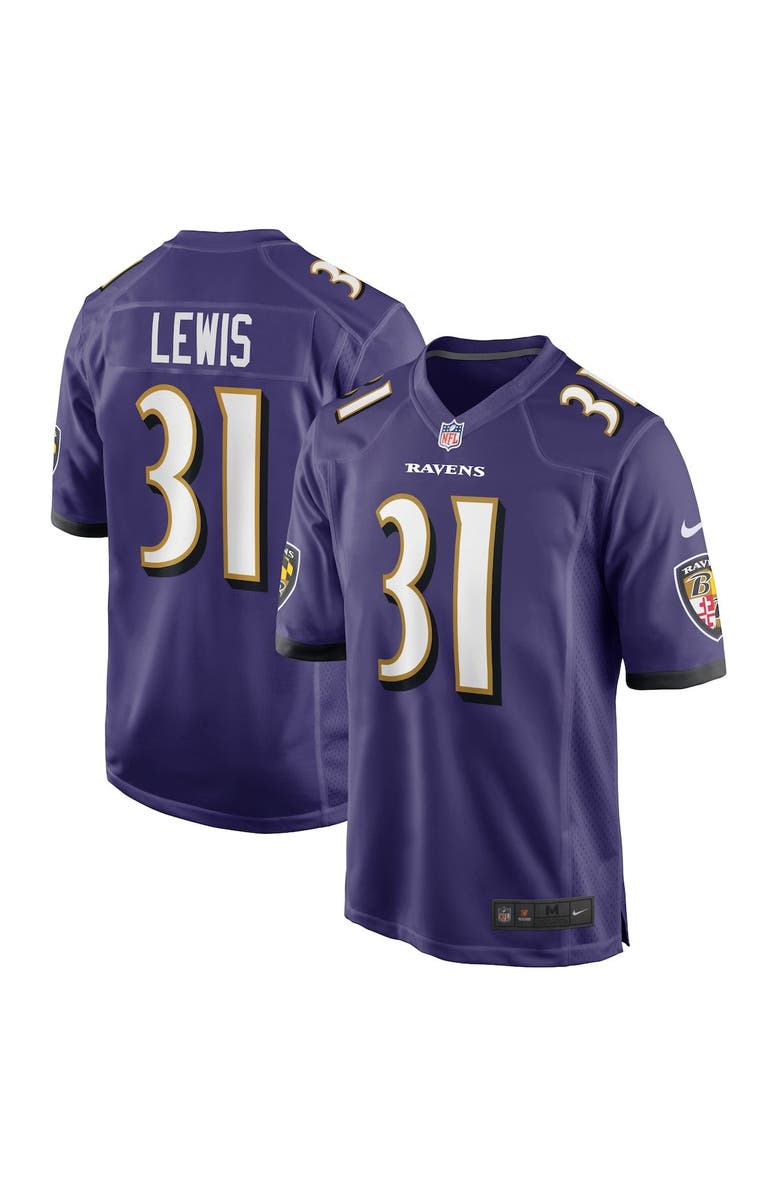 Nike Men's Nike Jamal Lewis Purple Baltimore Ravens Retired Player Game Jersey, Main, color, Purple