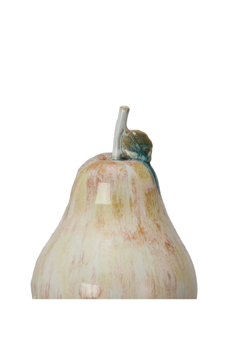 Stoneware Pear Accent Decor, Multicolor, Alternate, color, Brown