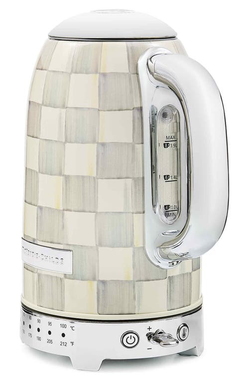Mackenzie-childs Mackenzie Childs Courtly Check Electric Kettle In Metallic