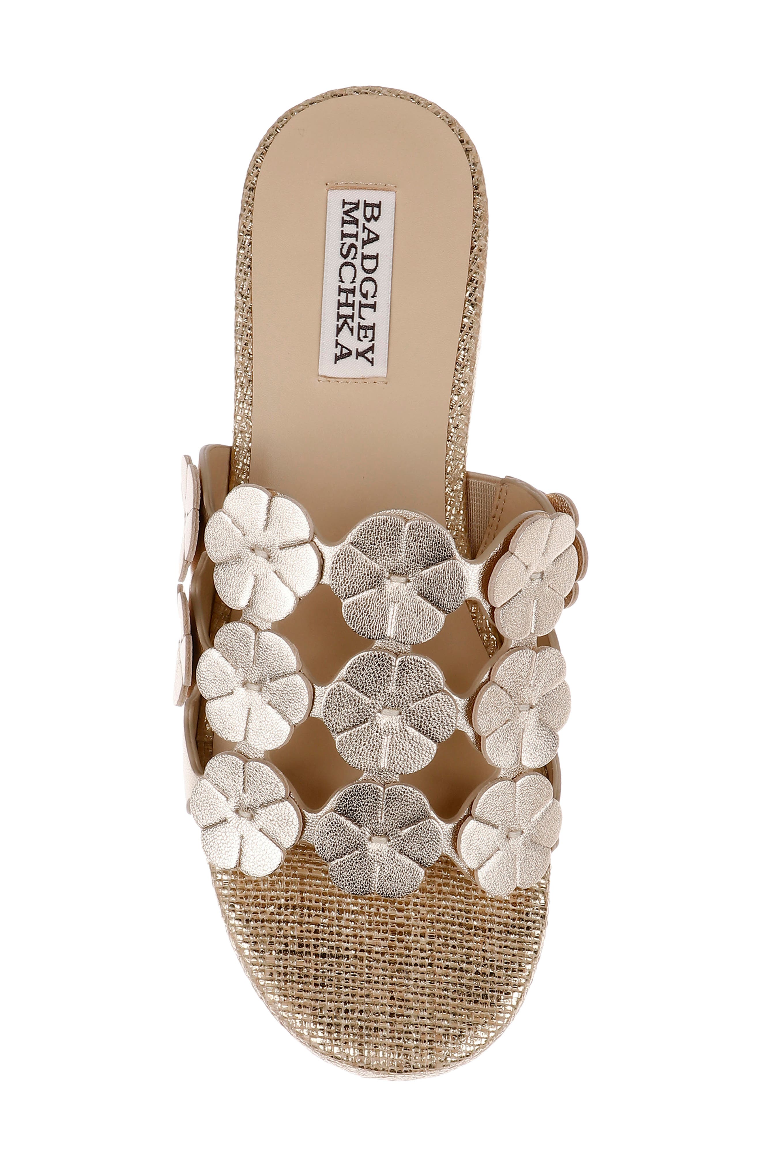 Wendall Platform Wedge Slide Sandal, Alternate, color, GOLD METALLIC