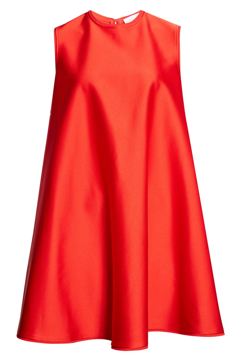Crepe Back Satin Trapeze Minidress, Alternate, color, LIPSTICK RED