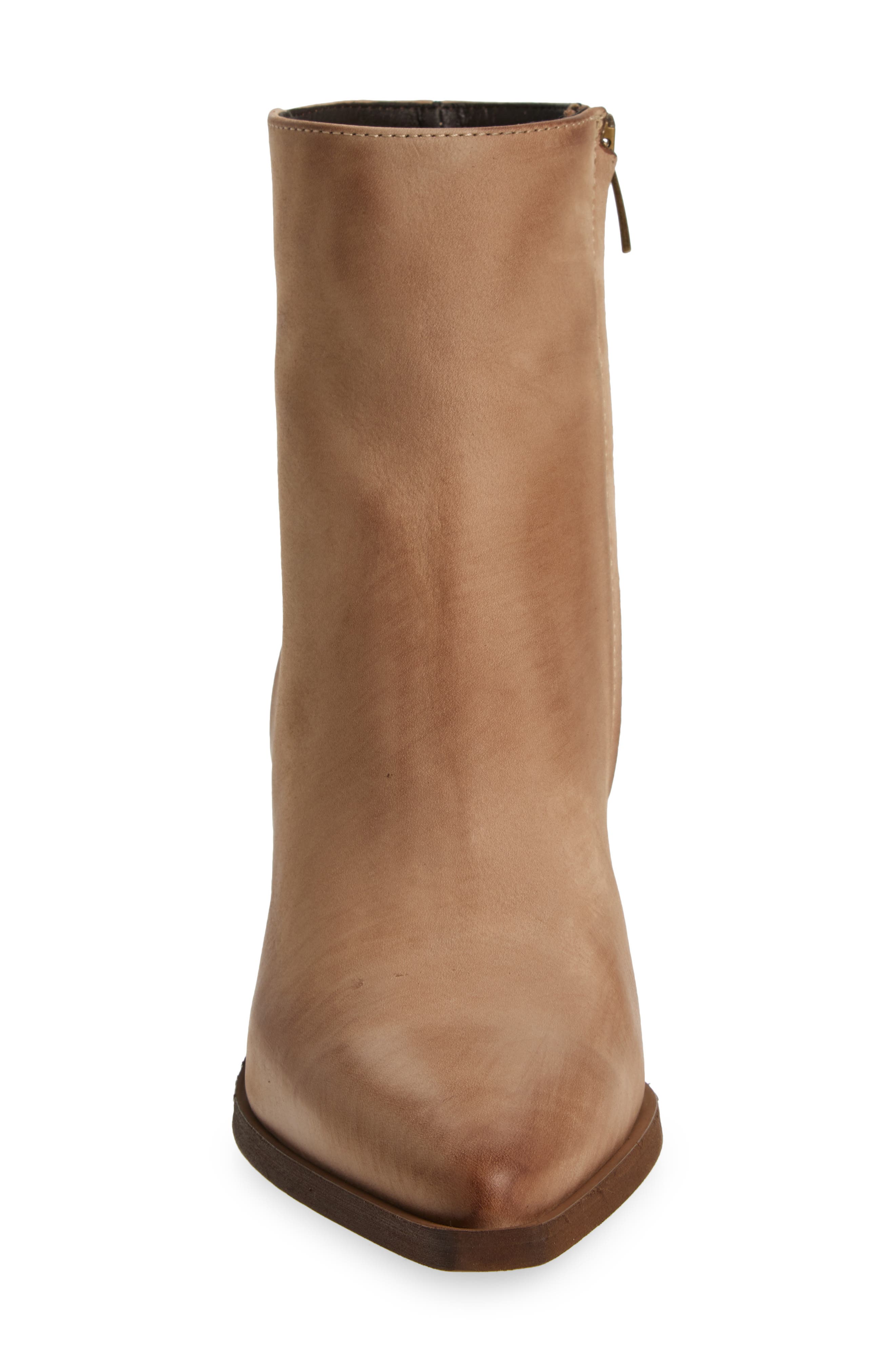 Cordani Braydie Block Heel Leather Bootie, Alternate, color, Taupe Nubuck