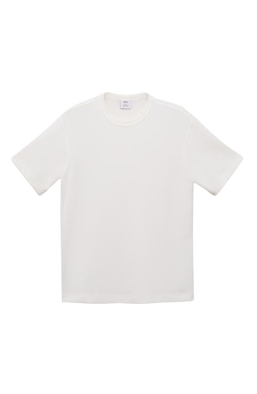 Mango Fine Knit T-shirt In White