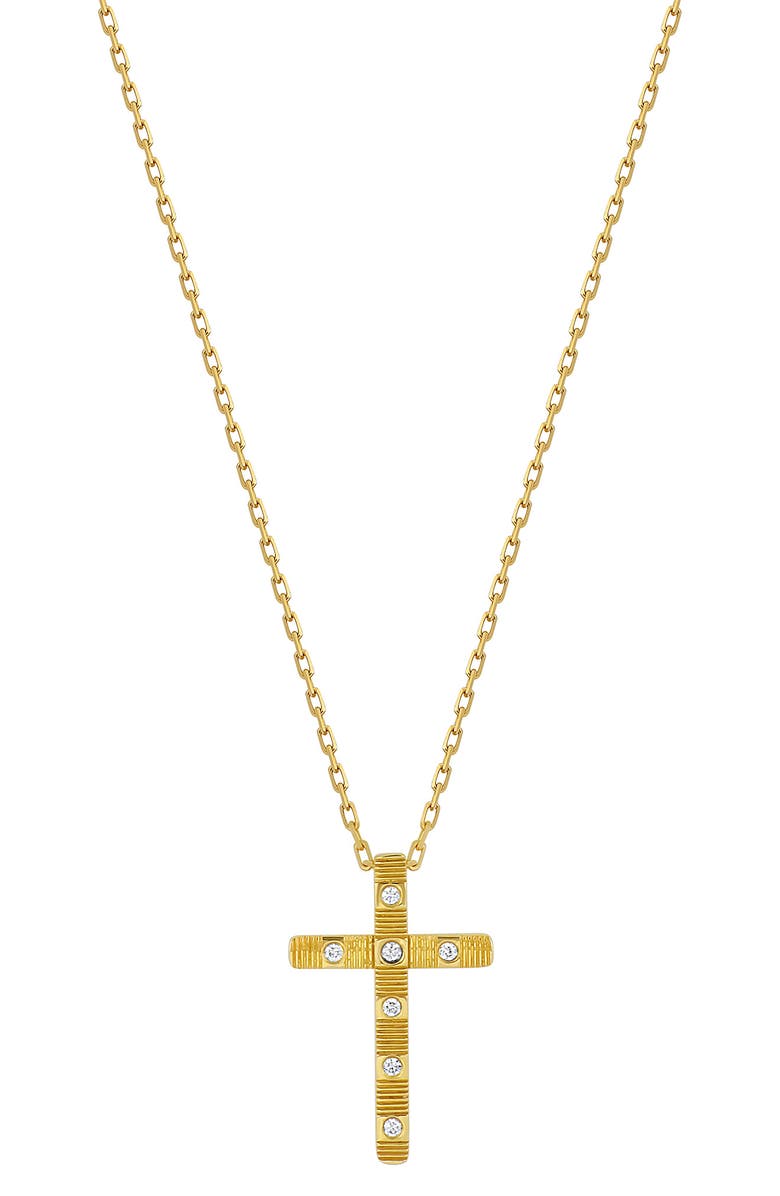 Bony Levy Cleo Diamond Cross Pendant Necklace, Main, color, 18K Yellow Gold