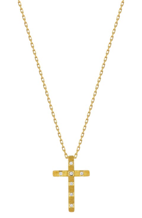 Cleo Diamond Cross Pendant Necklace
