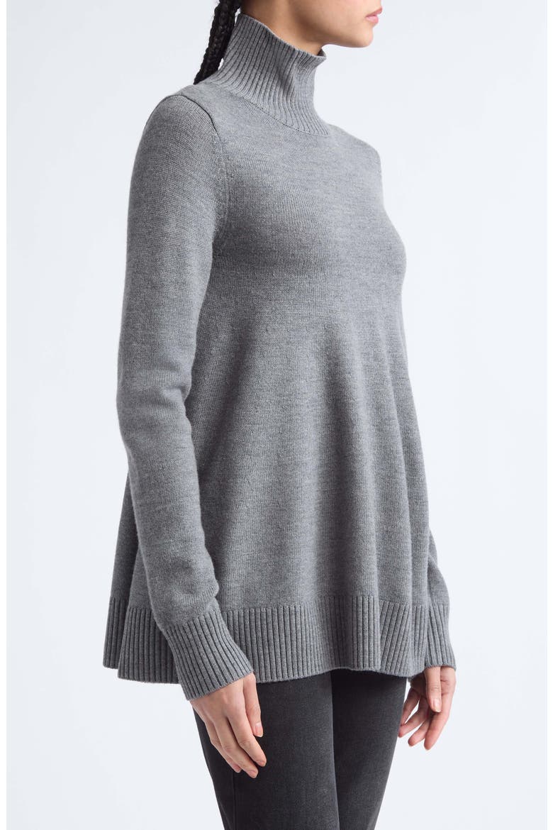 Wool Blend Turtleneck Sweater, Alternate, color, GREY MELANGE