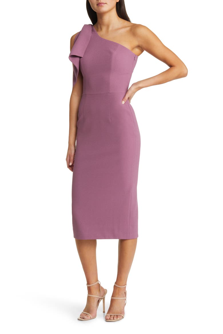 Tiffany One-Shoulder Midi Dress, Main, color, ORCHID
