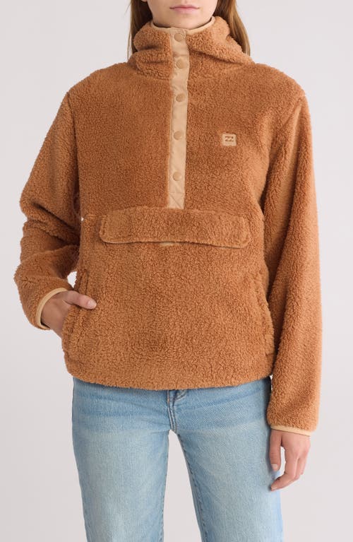 Billabong Switchback Textured Fleece Pullover In Sandalwood
