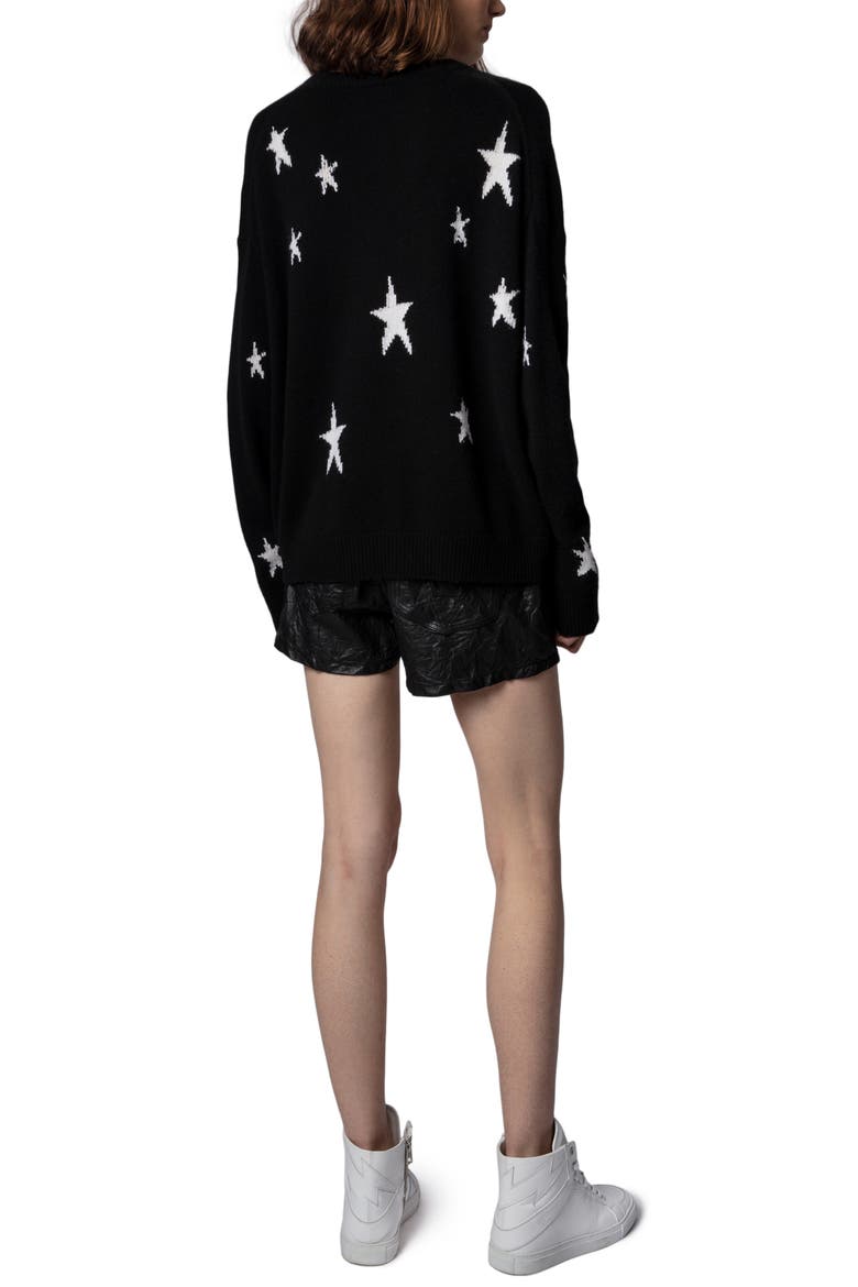 Pax Crinkled Leather Shorts, Alternate, color, NOIR