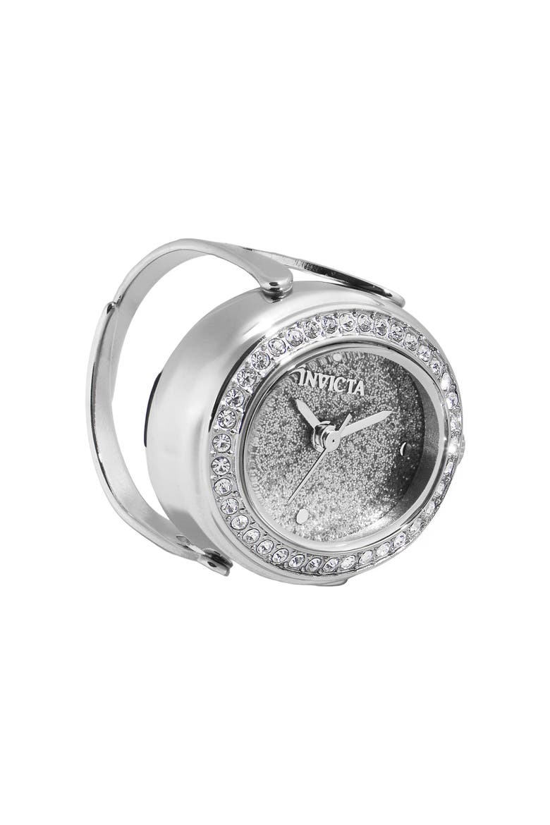 Mini Ring Watch, 24mm, Alternate, color, SILVER