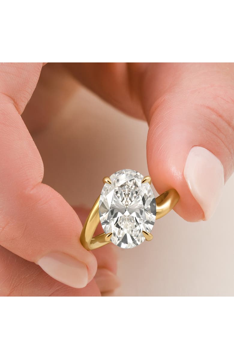 Bliss Diamond Certified 7Ct Oval Diamond Engagement Ring 14k Gold Lab Grown, Alternate, color, 14K Yellow Gold