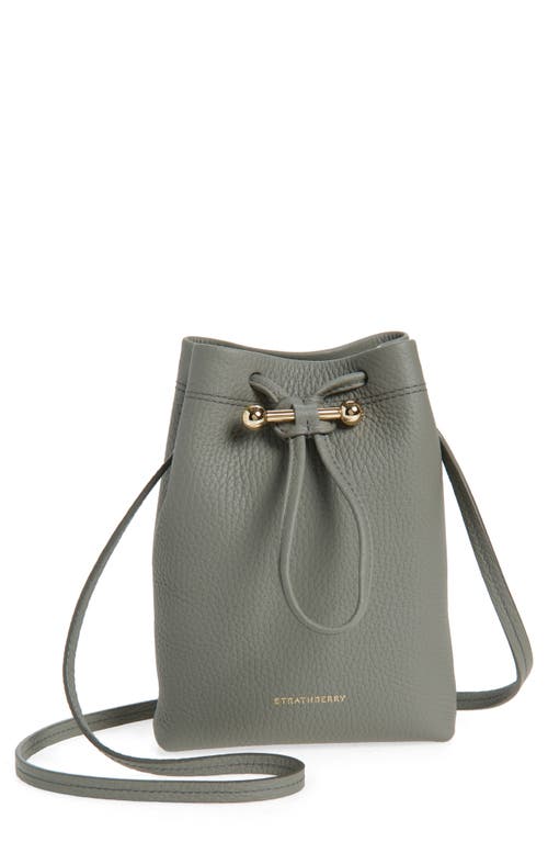 Strathberry Large Osette Leather Bucket Bag In Gray