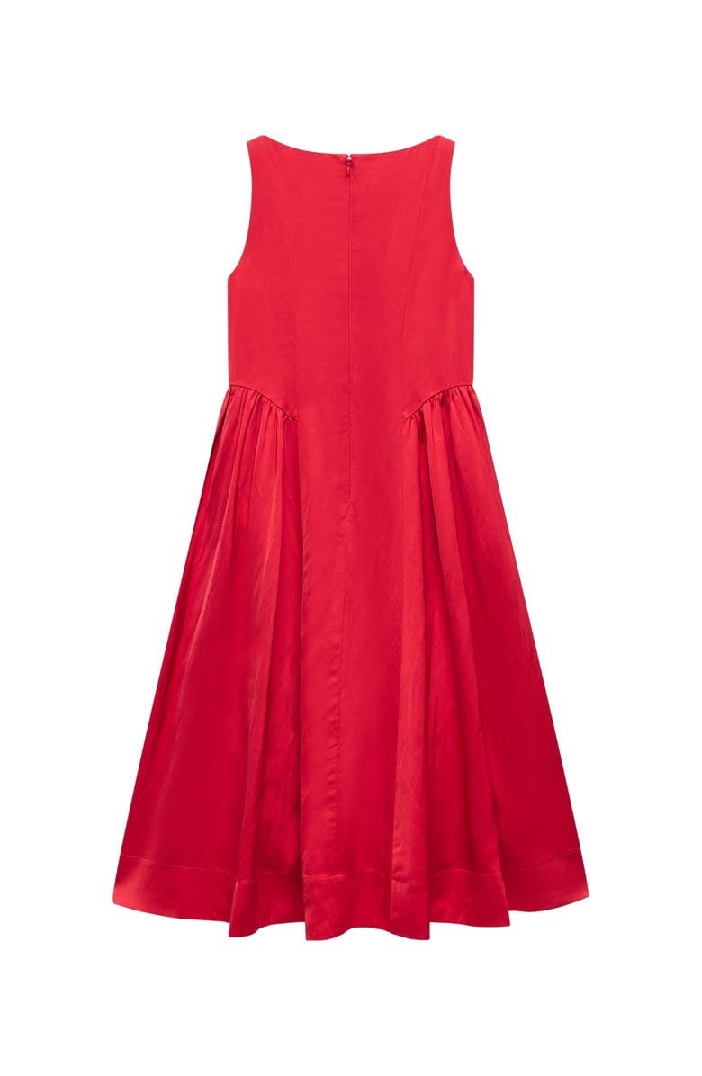 MINT VELVET Full Skirt Linen Dress, Alternate, color, Red