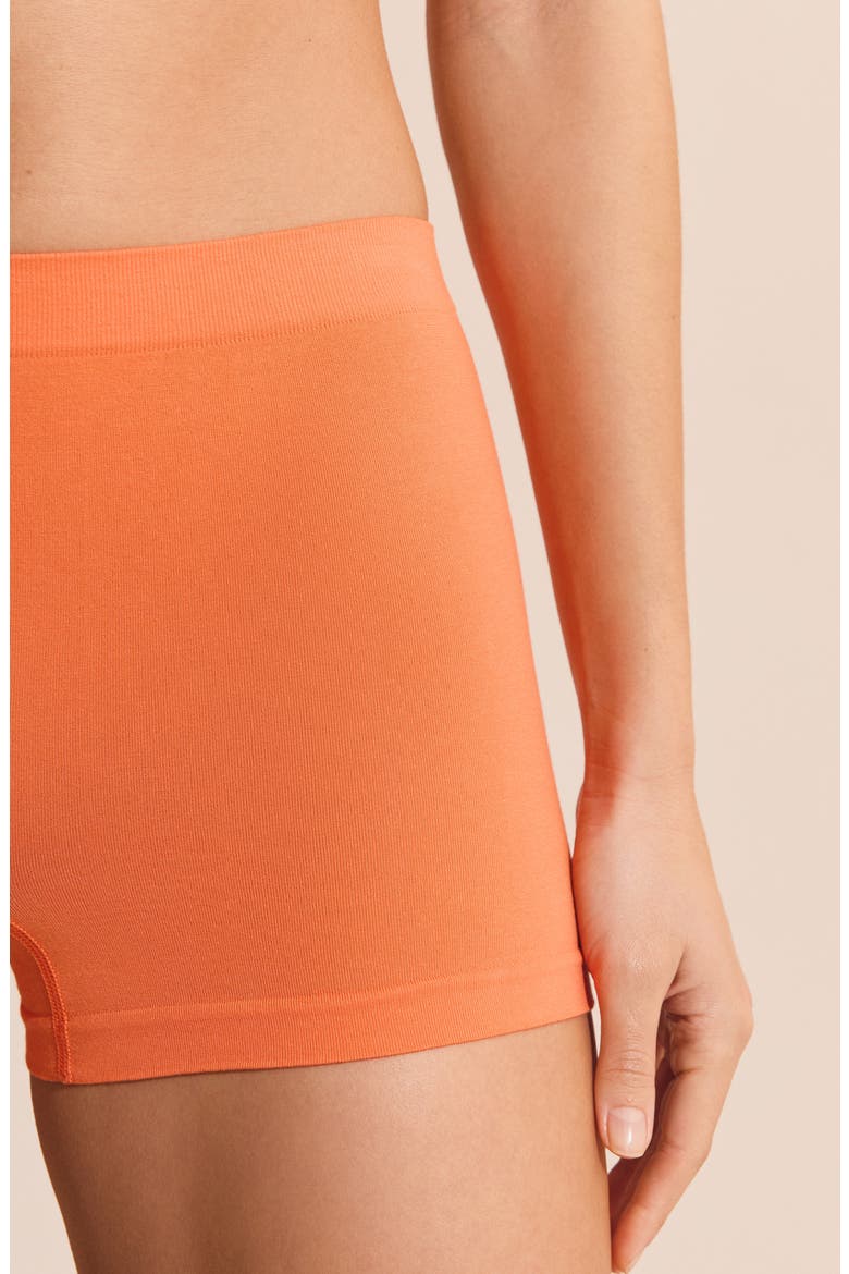 Amande Seamless Cotton Blend Boyshorts, Alternate, color, APRICOT