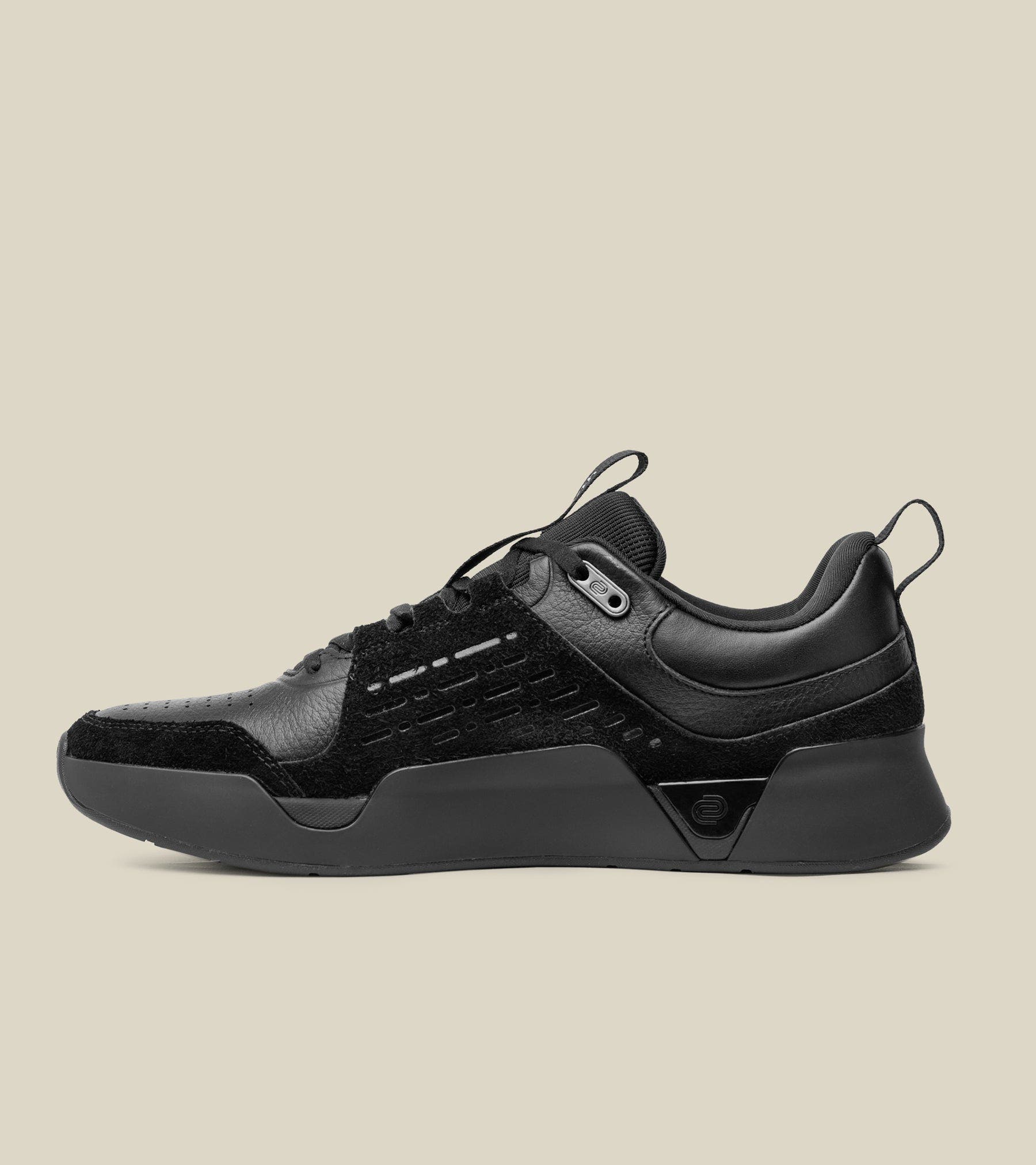 while on earth<sup>™</sup> Leather Trainer, Alternate, color, Black