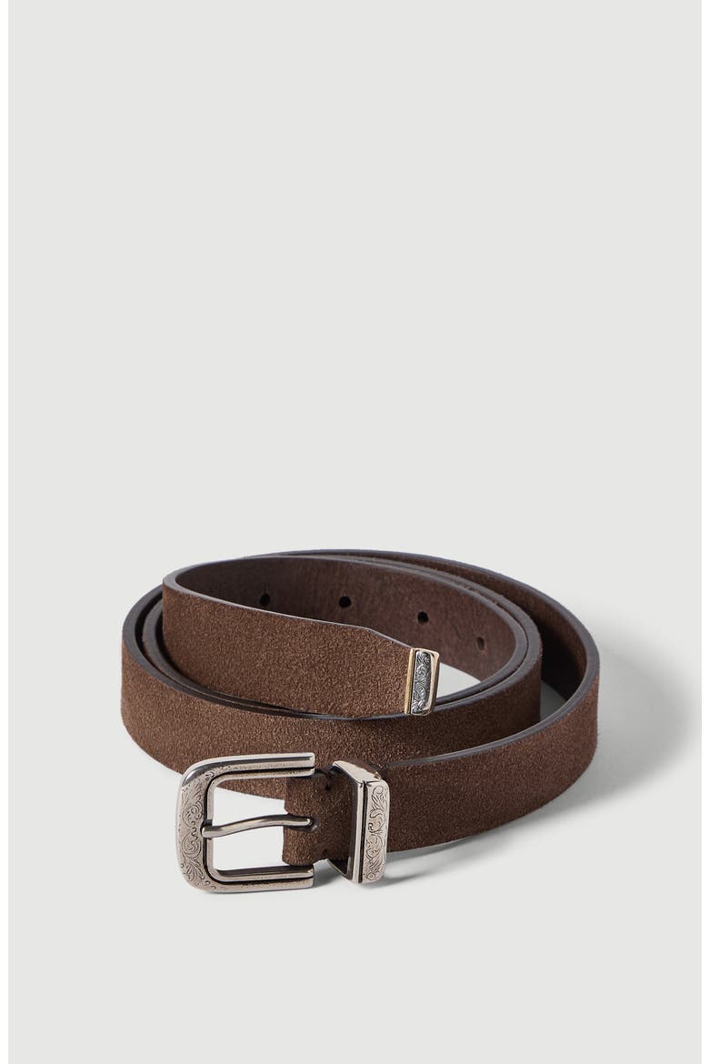 Reversed leather belt, Alternate, color, Mud