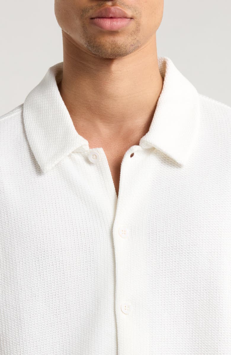 PacSun Stone Short Sleeve Button-Up Shirt, Alternate, color, Cream