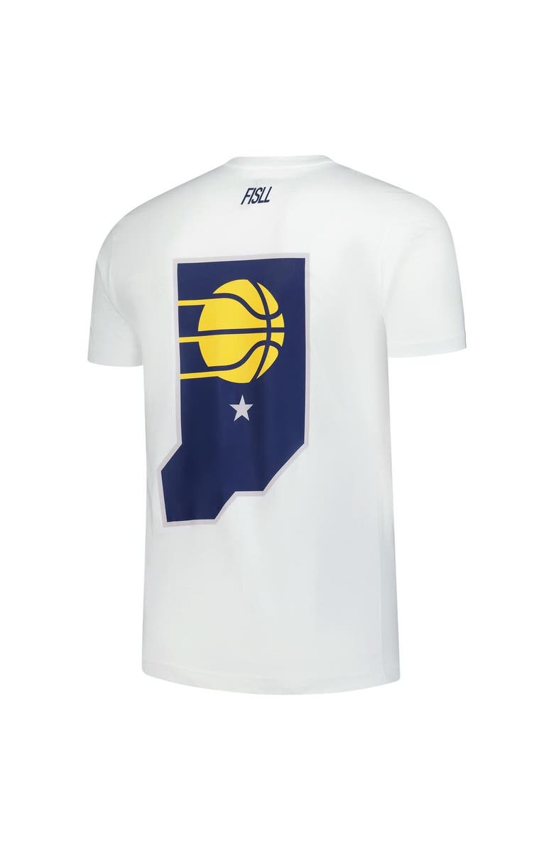 FISLL Unisex FISLL White Indiana Pacers Burst Logo T-Shirt, Alternate, color,