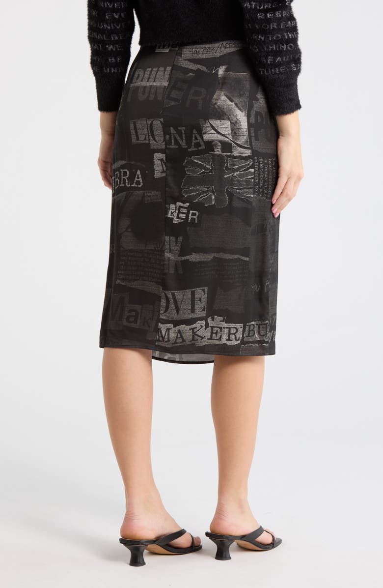 Desigual Print Woven Skirt, Alternate, color, Black