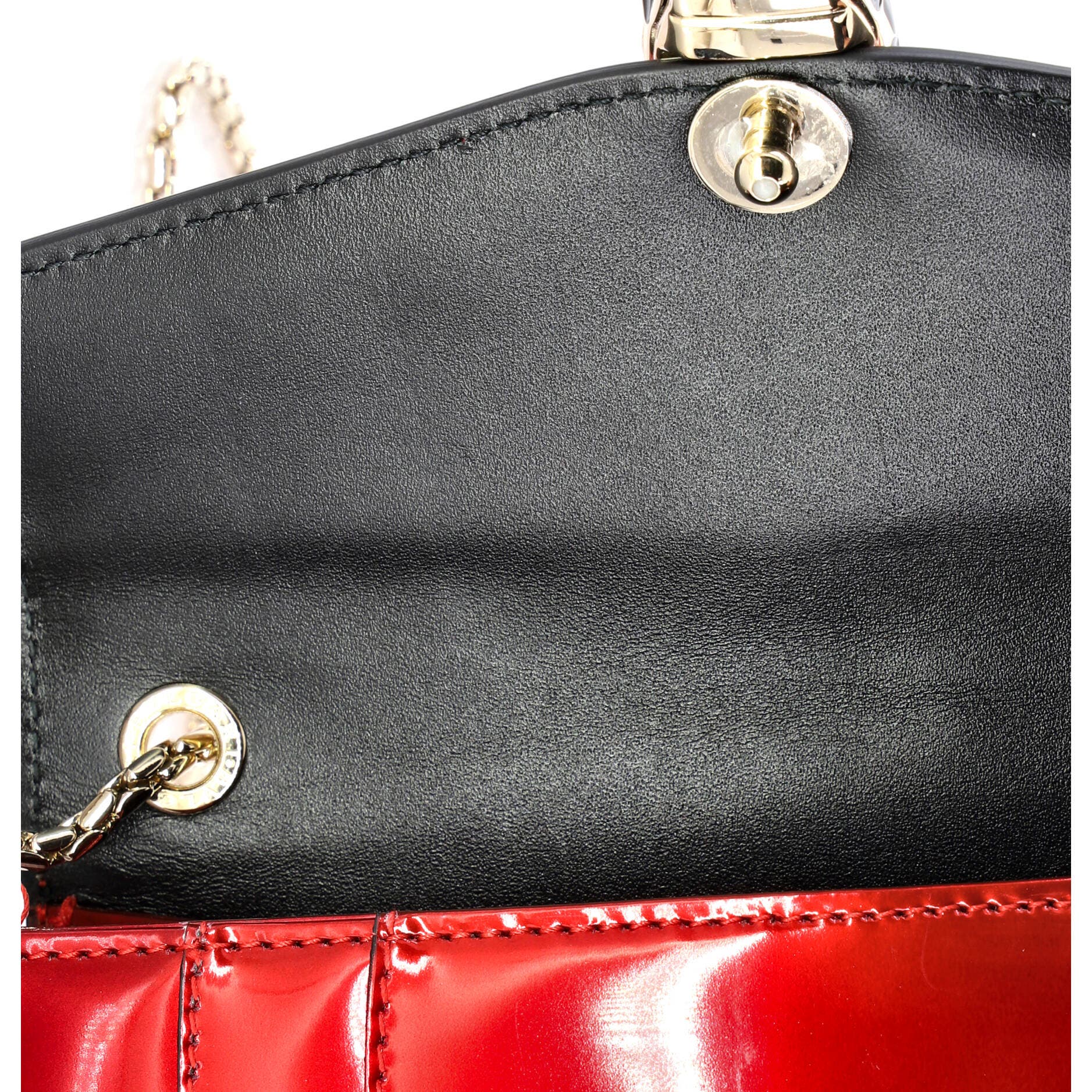 Serpenti Forever Square Shoulder Bag Metallic Leather Small, Alternate, color, Red