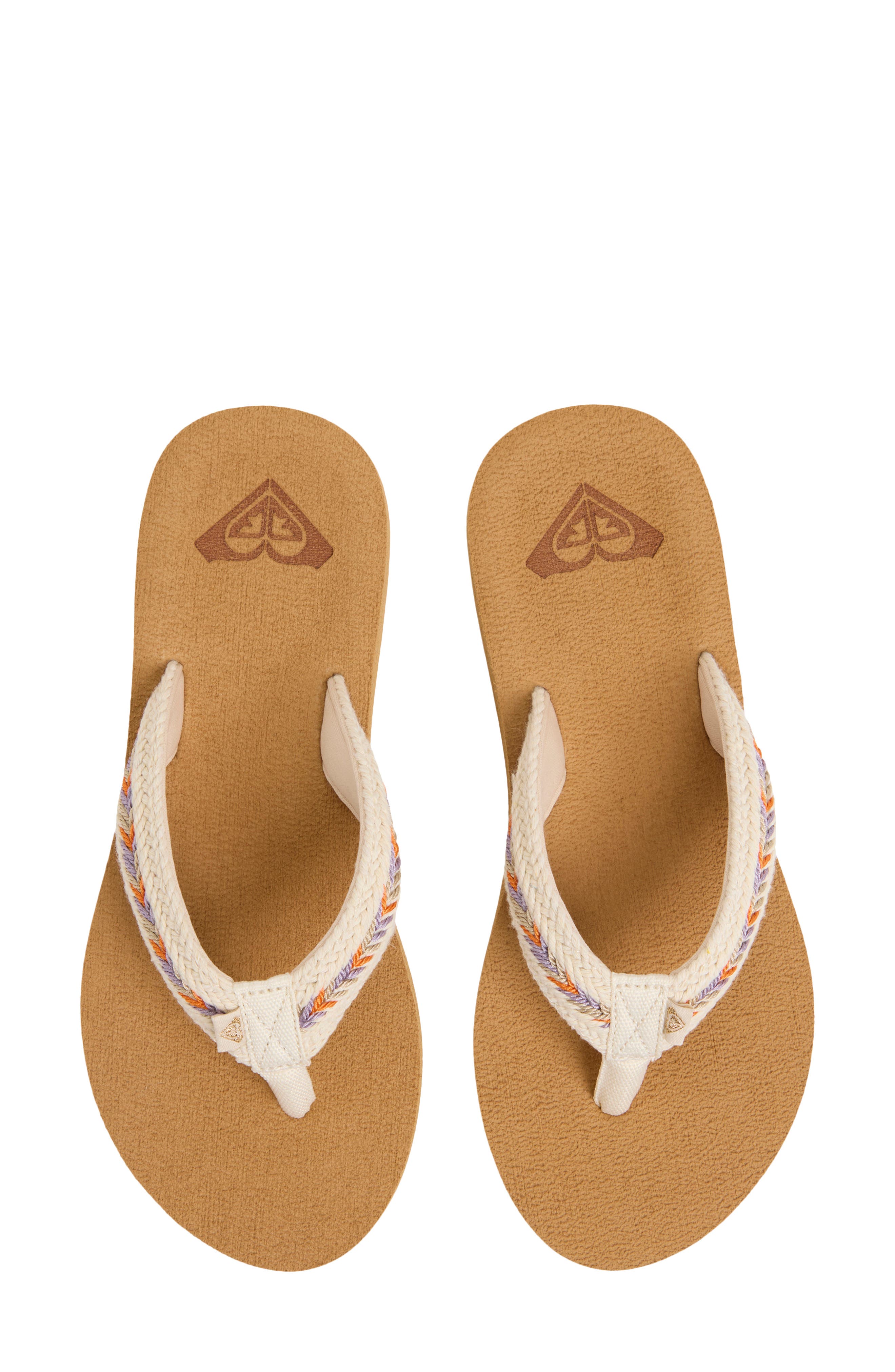 Roxy Porto IV Flip Flop, Alternate, color, Bone Multi