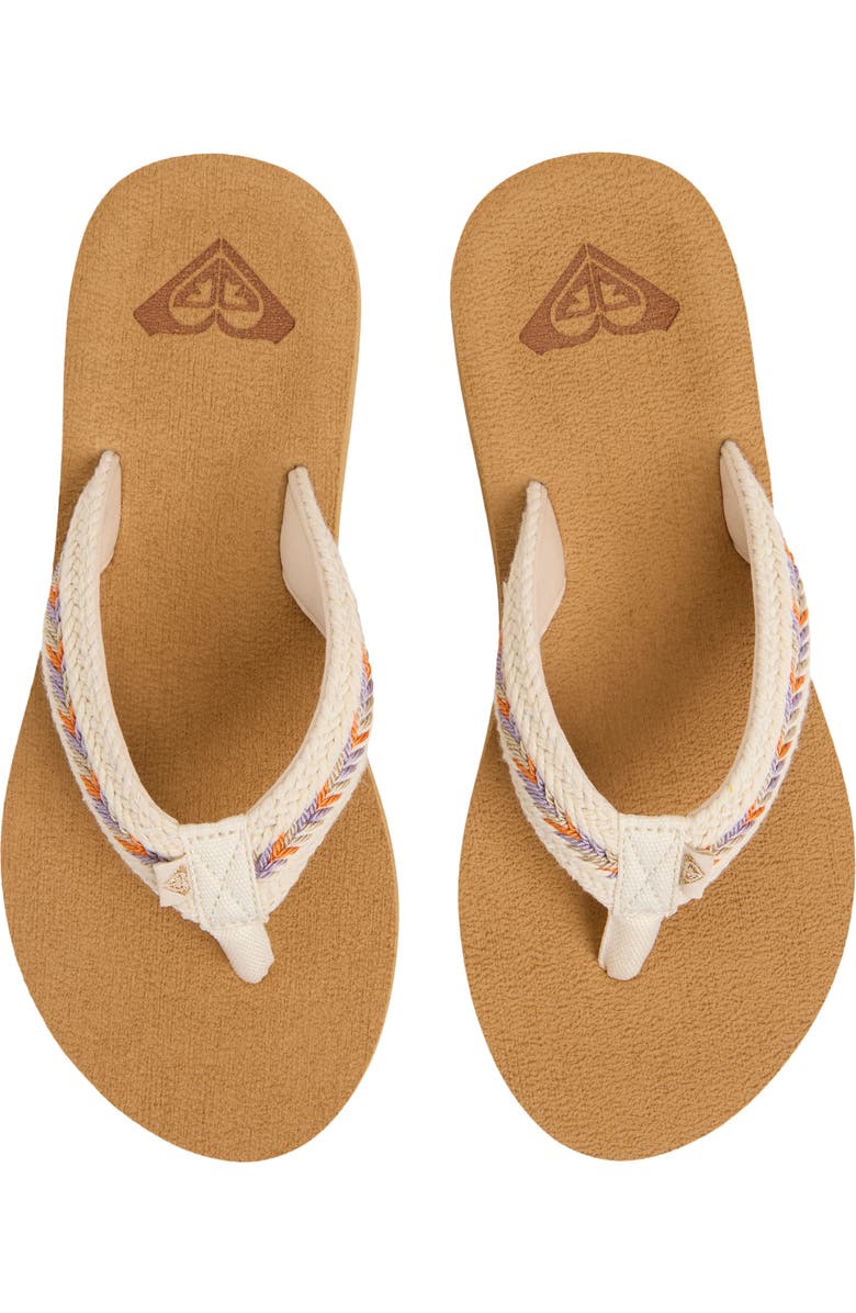 Roxy Porto IV Flip Flop, Alternate, color, Bone Multi
