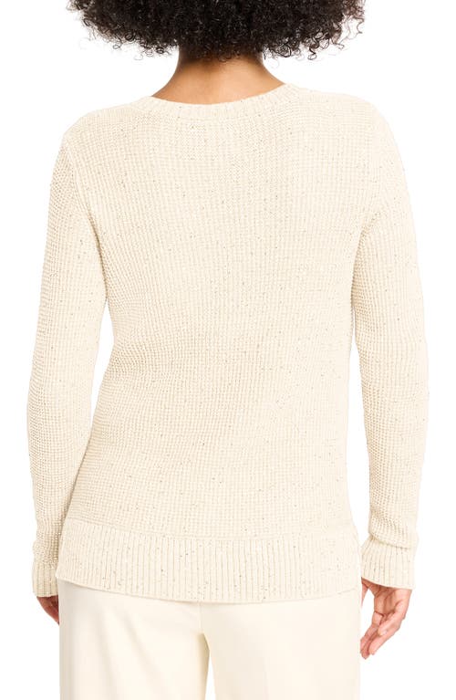 Nic + Zoe Nic+zoe Shimmer V-neck Waffle Stitch Sweater In Multi