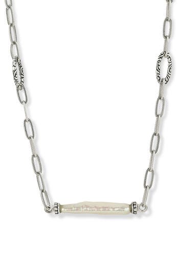 Samuel B. Two-tone Biwa Pearl Pendant Necklace
