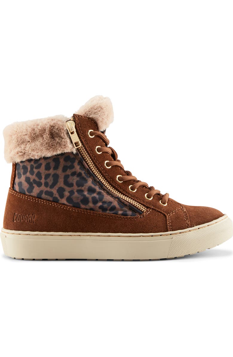 Cougar Dublin High Top Sneaker with Faux Fur Cuff, Alternate, color,