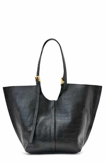 Ara Medium Croc Embossed Leather Tote