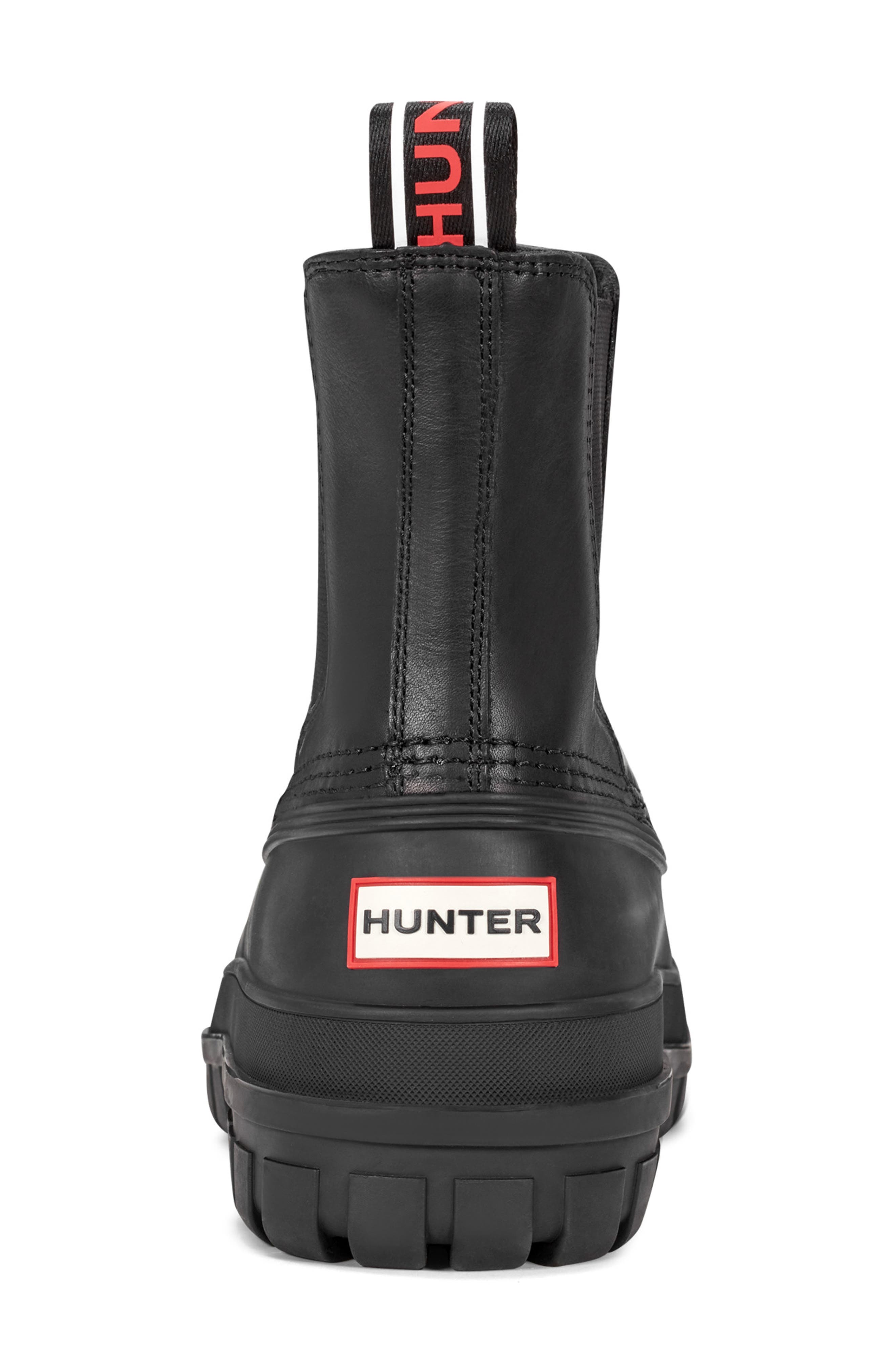 Hunter Sutton Waterproof Duck Boot, Alternate, color, Black/ / Black