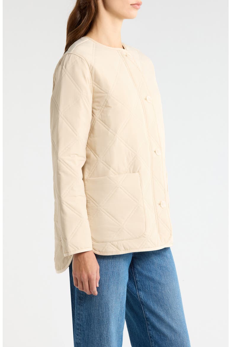 Quilted Patch Pocket Jacket, Alternate, color, BEIGE BURNT