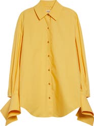 OSSOU Wren Cotton Poplin Button-Up Shirt