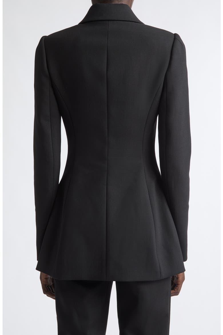 Collared Wool Blend Jacket, Alternate, color, BLACK