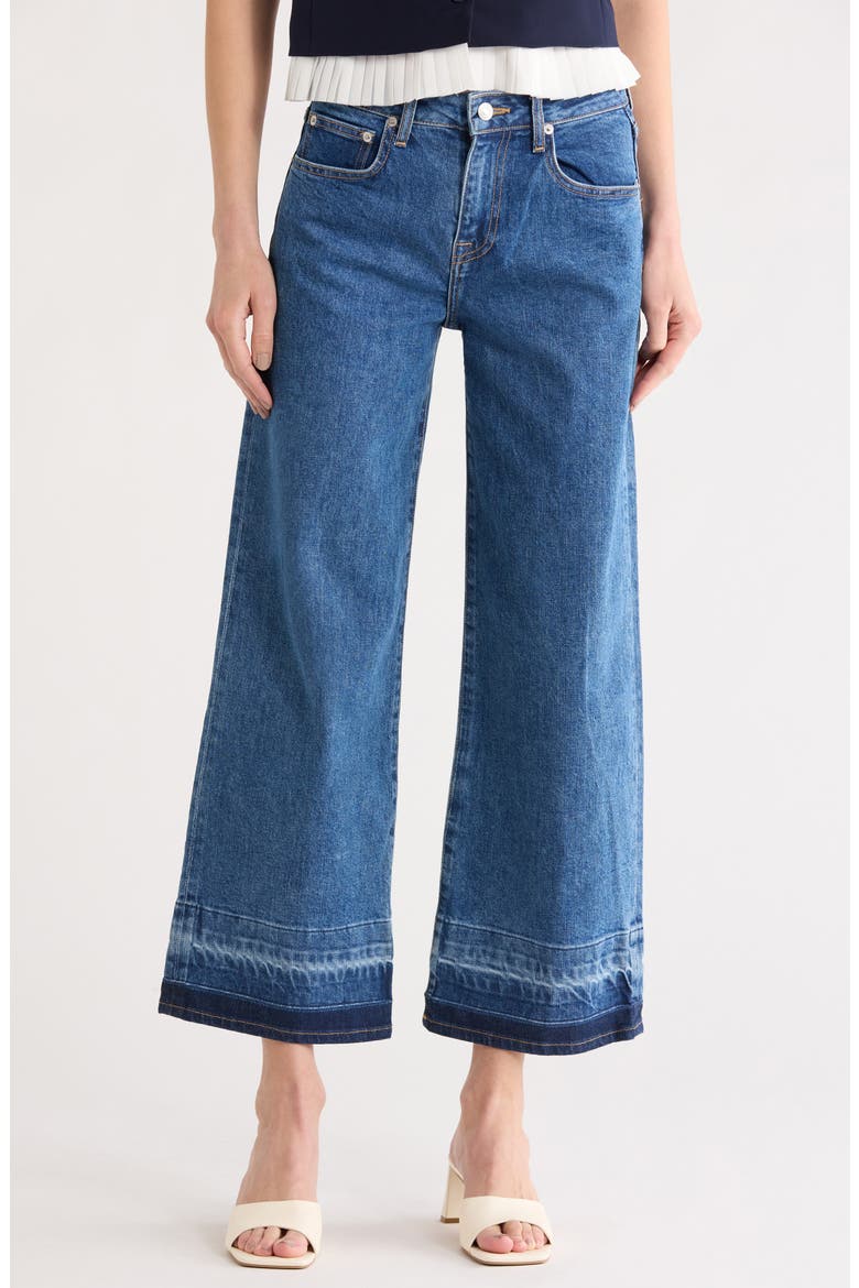Jude Mid Rise Crop Wide Leg Jeans, Main, color, MARINE