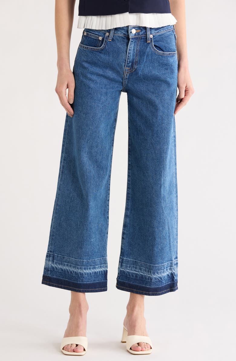 Simkhai Jude Mid Rise Crop Wide Leg Jeans, Main, color, Marine