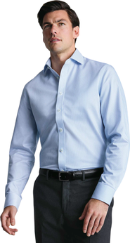 Charles Tyrwhitt Non-Iron Greenwich Weave Cutaway Shirt