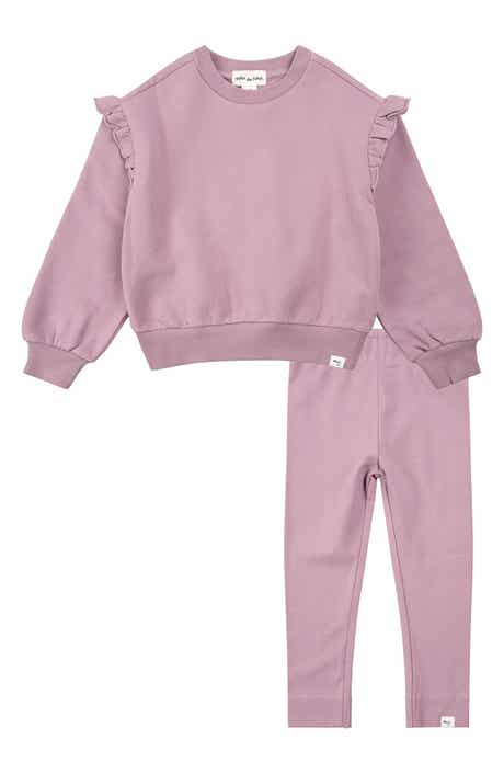 MILES THE LABEL Ruffle Sweatshirt & Leggings Set