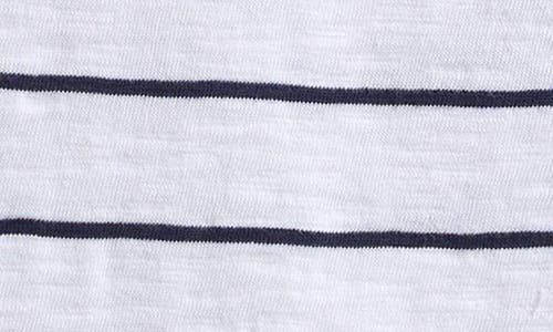Nordstrom Kids' Stripe Cotton T-shirt In White- Navy Agatha Stripe