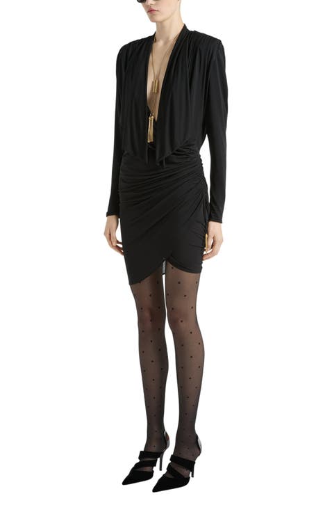 Draped Flowing Jersey Dress