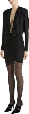 Balmain Draped Flowing Jersey Dress