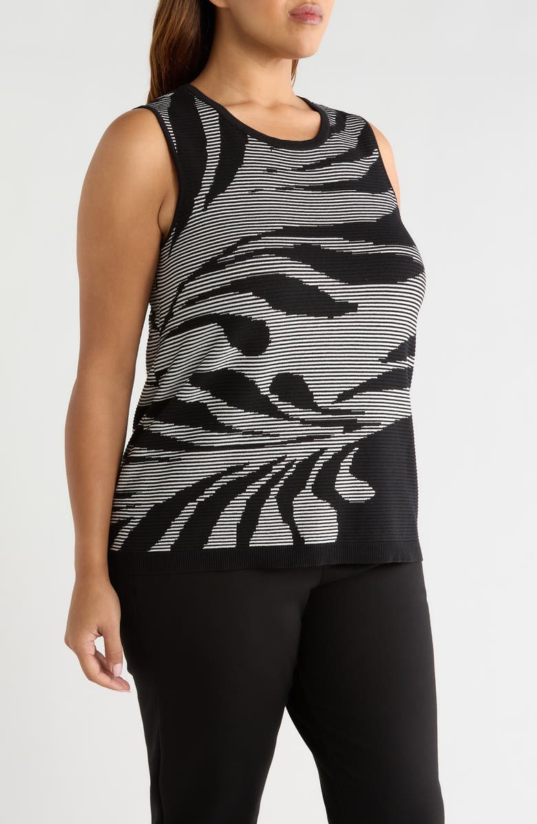 Anne Klein Graphic Sleeveless Top, Alternate, color, 