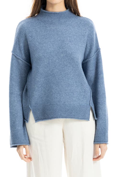 Exposed Seam Turtleneck Sweater