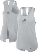 Nike Women's Nike Gray Detroit Lions Glory Crisscross Performance Tank Top