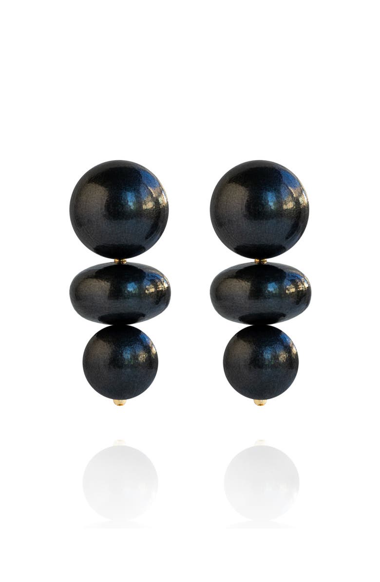 Saulė Label Nola Earrings, Main, color, Black Coral