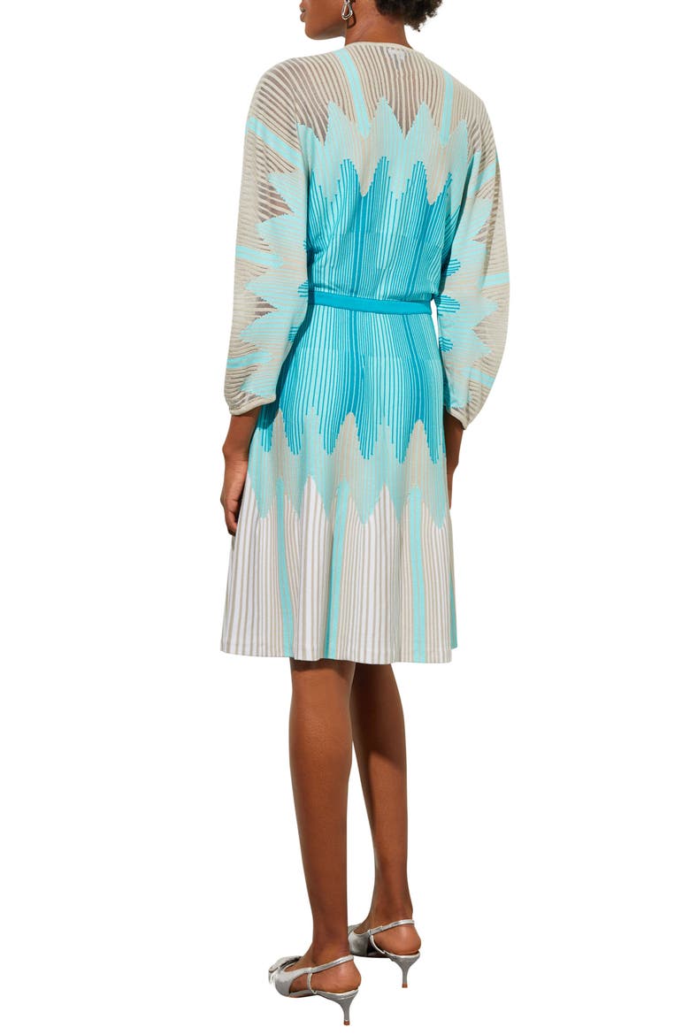 Long Sleeve Knit Minidress, Alternate, color, OCEANFRONT/BERMUDA/LIMESTONE