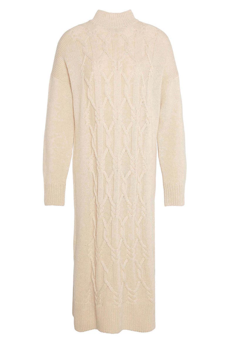 Elisha Long Sleeve Wool Blend Sweater Dress, Alternate, color, WHITE PEPPER