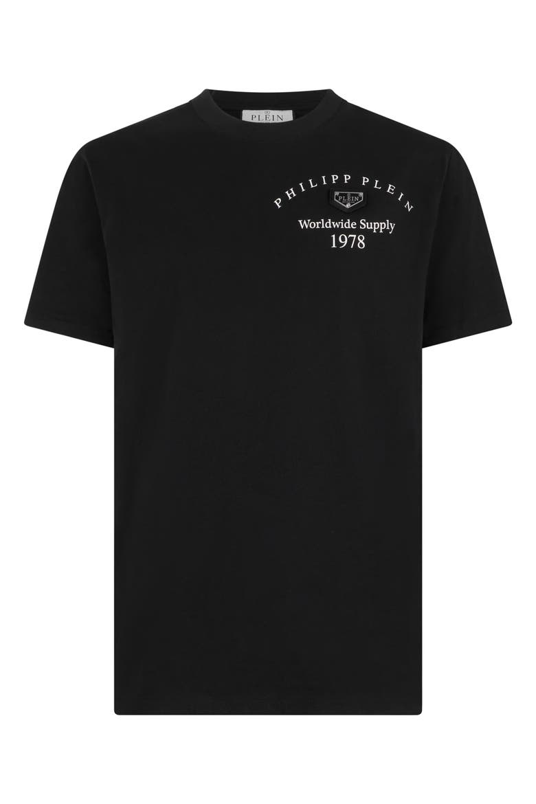 T-Shirt Round Neck Ss Men, Main, color, black