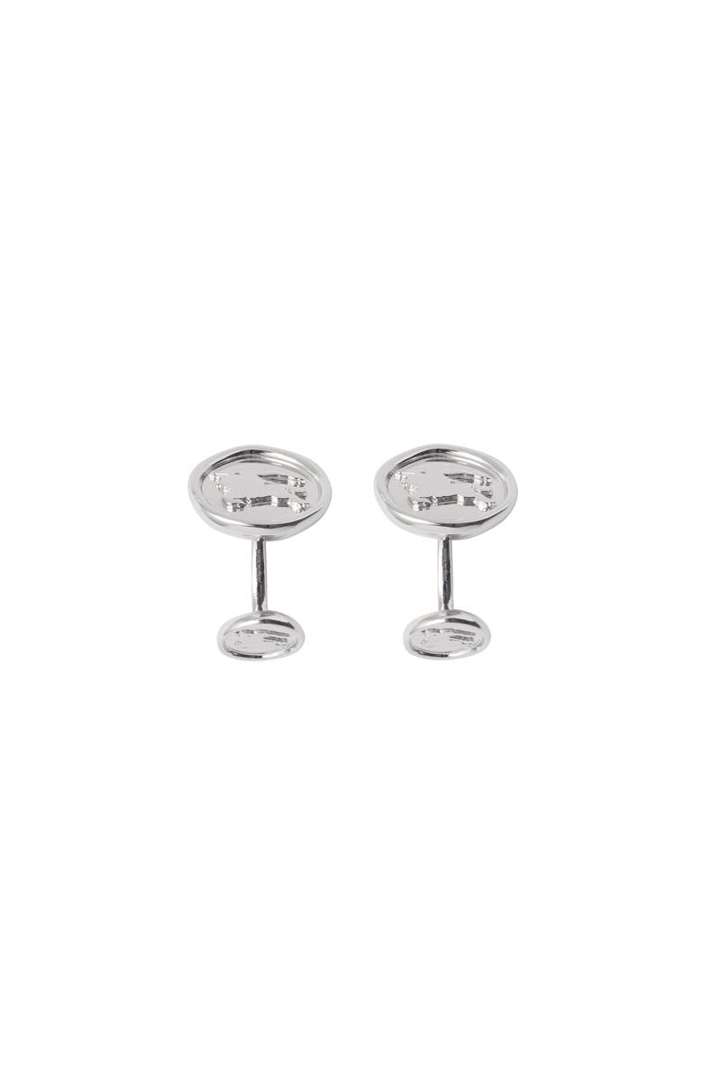 Burberry EKD Stamp Cufflinks, Main, color, Silver
