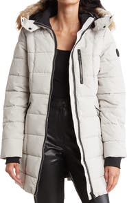 Noize Hannah Faux Fur Trim Hooded Parka